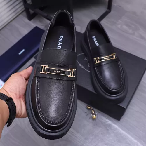 Replica Prada Leather Shoes For Men #1318461 $96.00 USD for Wholesale