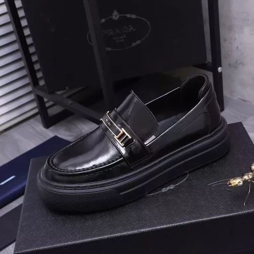 Replica Prada Leather Shoes For Men #1318462 $96.00 USD for Wholesale