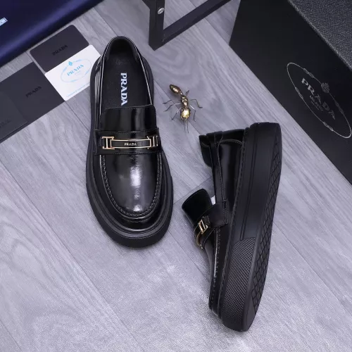 Replica Prada Leather Shoes For Men #1318462 $96.00 USD for Wholesale