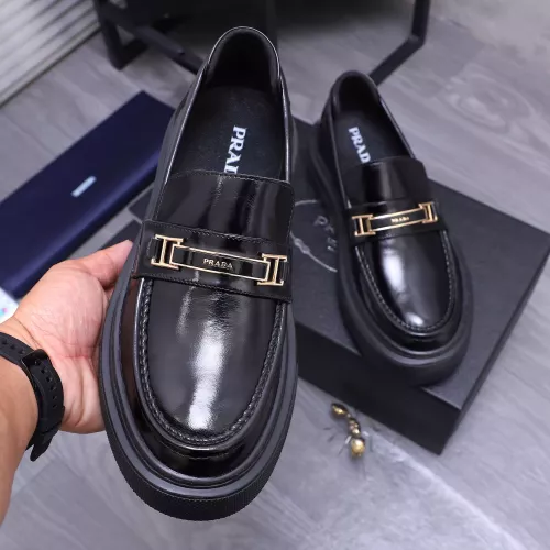 Replica Prada Leather Shoes For Men #1318462 $96.00 USD for Wholesale