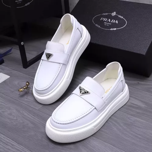 Wholesale Prada Leather Shoes For Men #1318464 $96.00 USD, Wholesale Quality Replica Prada Leather Shoes