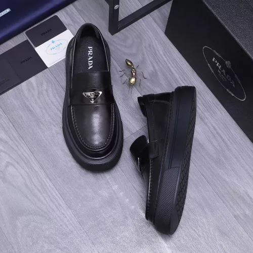 Replica Prada Leather Shoes For Men #1318465 $96.00 USD for Wholesale