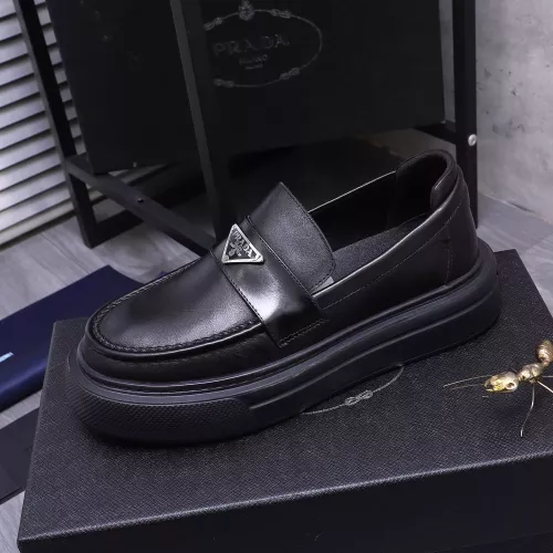 Replica Prada Leather Shoes For Men #1318465 $96.00 USD for Wholesale