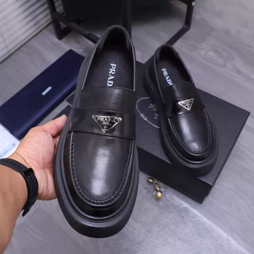 Replica Prada Leather Shoes For Men #1318465 $96.00 USD for Wholesale