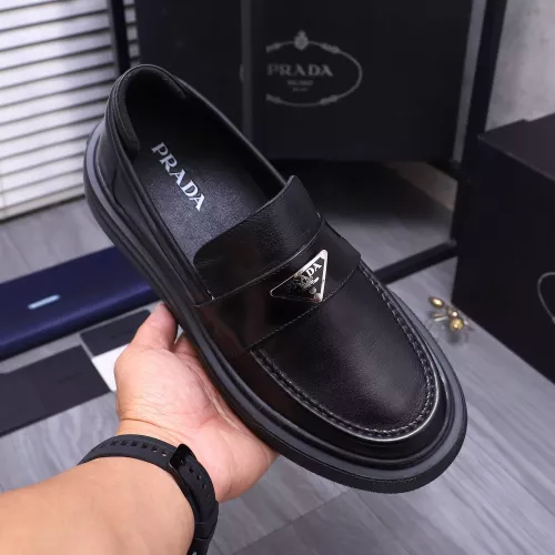 Replica Prada Leather Shoes For Men #1318465 $96.00 USD for Wholesale