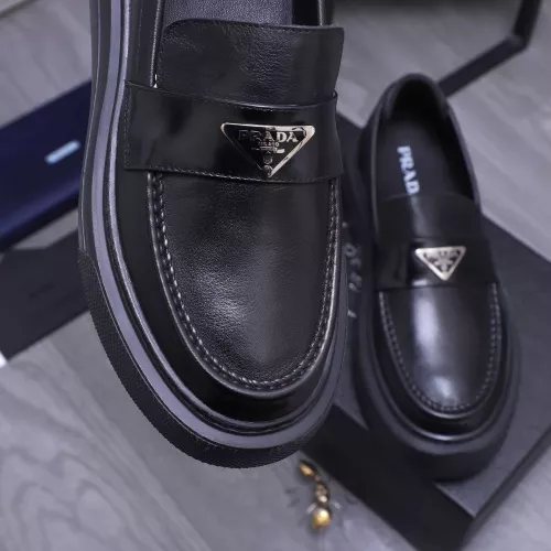 Replica Prada Leather Shoes For Men #1318465 $96.00 USD for Wholesale