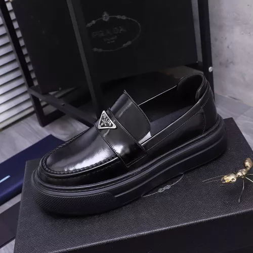 Replica Prada Leather Shoes For Men #1318466 $96.00 USD for Wholesale