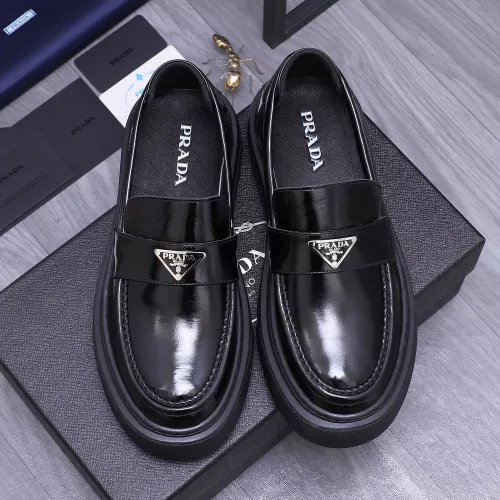 Replica Prada Leather Shoes For Men #1318466 $96.00 USD for Wholesale