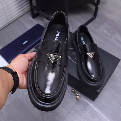 Replica Prada Leather Shoes For Men #1318466 $96.00 USD for Wholesale