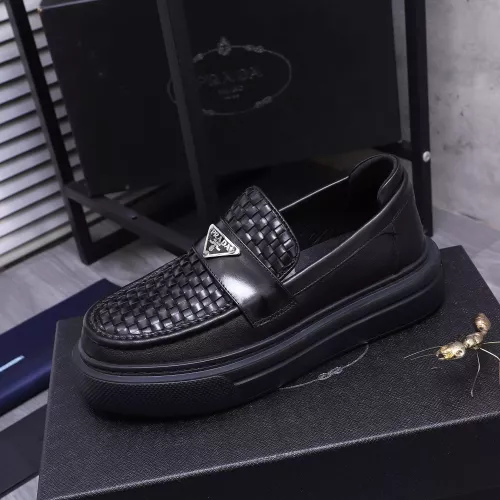 Replica Prada Leather Shoes For Men #1318467 $96.00 USD for Wholesale
