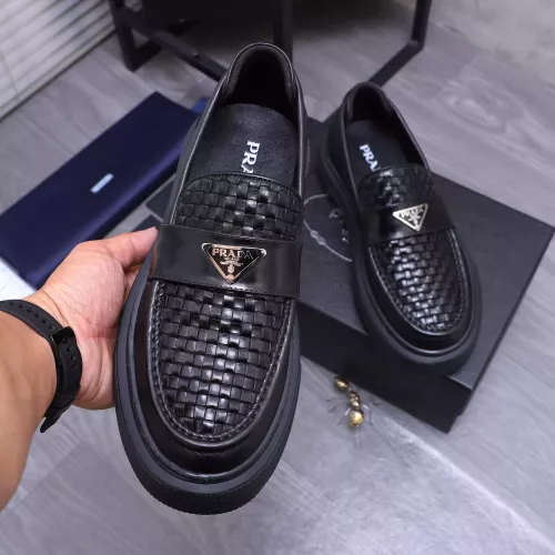 Replica Prada Leather Shoes For Men #1318467 $96.00 USD for Wholesale