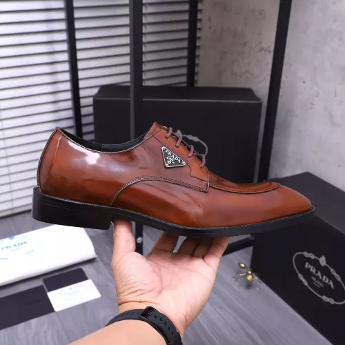 Replica Prada Leather Shoes For Men #1318469 $100.00 USD for Wholesale