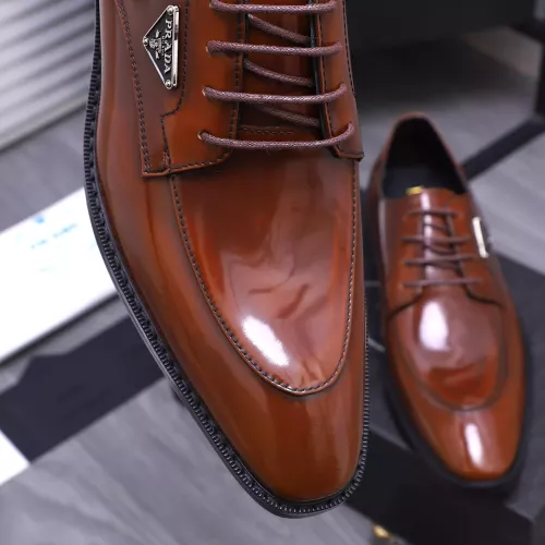 Replica Prada Leather Shoes For Men #1318469 $100.00 USD for Wholesale