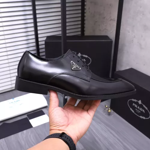 Replica Prada Leather Shoes For Men #1318470 $100.00 USD for Wholesale