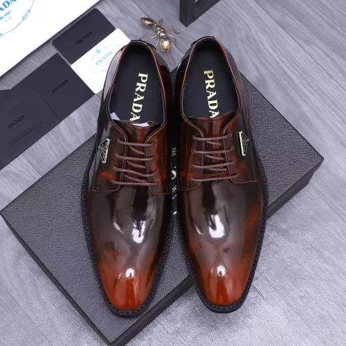 Replica Prada Leather Shoes For Men #1318471 $100.00 USD for Wholesale