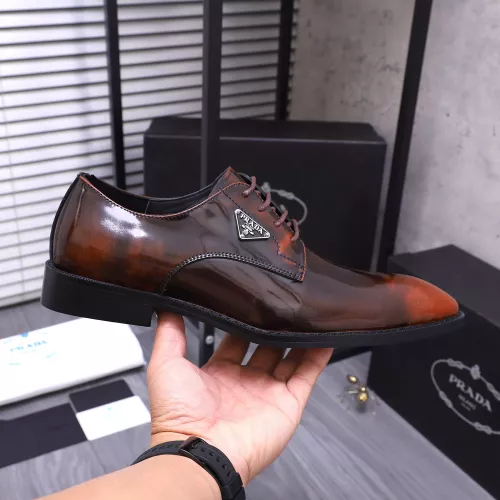 Replica Prada Leather Shoes For Men #1318471 $100.00 USD for Wholesale