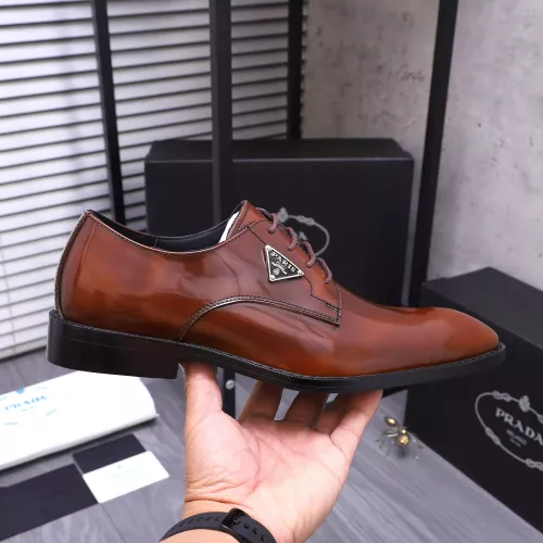 Replica Prada Leather Shoes For Men #1318472 $100.00 USD for Wholesale