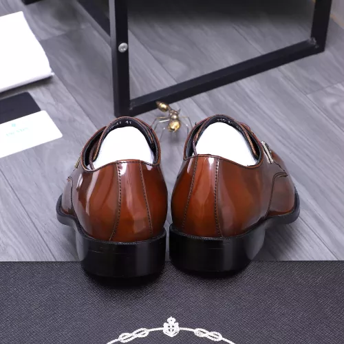 Replica Prada Leather Shoes For Men #1318472 $100.00 USD for Wholesale