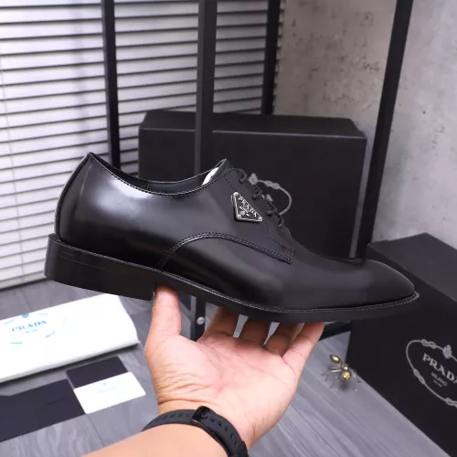 Replica Prada Leather Shoes For Men #1318473 $100.00 USD for Wholesale