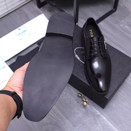 Replica Prada Leather Shoes For Men #1318473 $100.00 USD for Wholesale