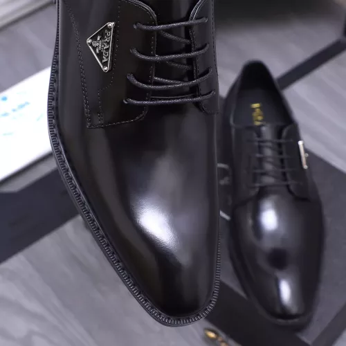 Replica Prada Leather Shoes For Men #1318473 $100.00 USD for Wholesale