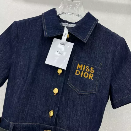 Replica Christian Dior Dresses Short Sleeved For Women #1318677 $115.00 USD for Wholesale