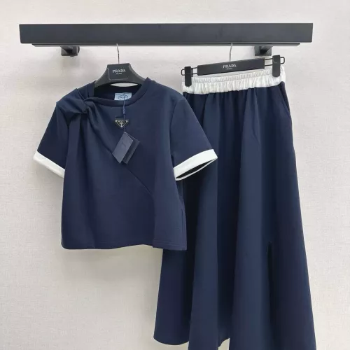 Wholesale Prada Tracksuits Short Sleeved For Women #1318687 $98.00 USD, Wholesale Quality Replica Prada Tracksuits