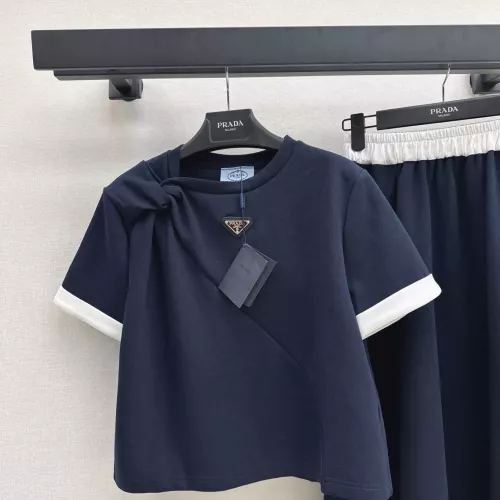 Replica Prada Tracksuits Short Sleeved For Women #1318687 $98.00 USD for Wholesale