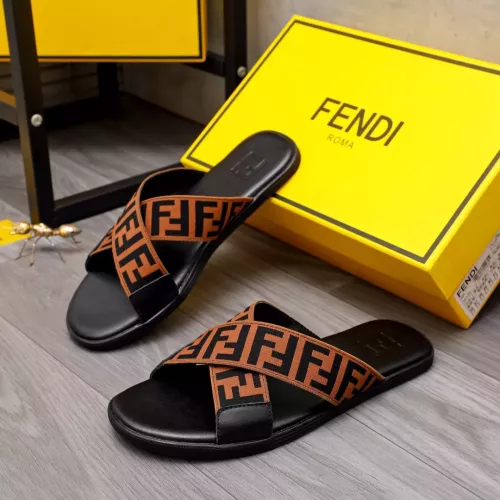 Wholesale Fendi Slippers For Men #1318890 $42.00 USD, Wholesale Quality Replica Fendi Slippers