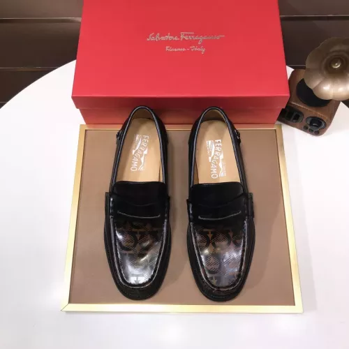 Replica Salvatore Ferragamo Leather Shoes For Men #1319129 $105.00 USD for Wholesale
