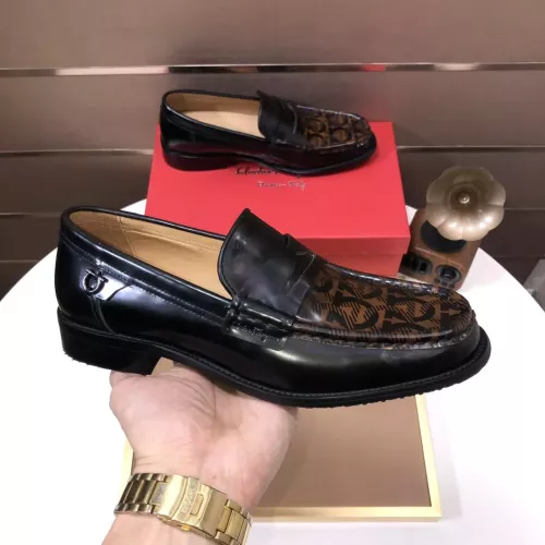 Replica Salvatore Ferragamo Leather Shoes For Men #1319129 $105.00 USD for Wholesale