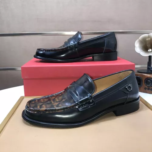 Replica Salvatore Ferragamo Leather Shoes For Men #1319129 $105.00 USD for Wholesale
