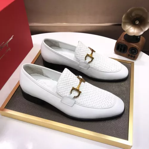 Replica Salvatore Ferragamo Leather Shoes For Men #1319147 $102.00 USD for Wholesale