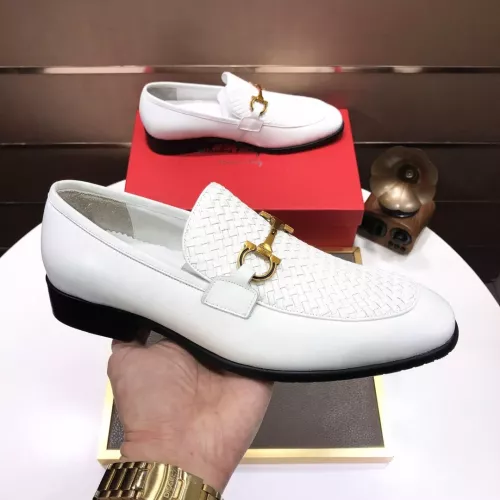 Replica Salvatore Ferragamo Leather Shoes For Men #1319147 $102.00 USD for Wholesale