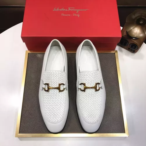 Replica Salvatore Ferragamo Leather Shoes For Men #1319147 $102.00 USD for Wholesale