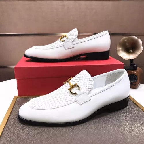 Replica Salvatore Ferragamo Leather Shoes For Men #1319147 $102.00 USD for Wholesale