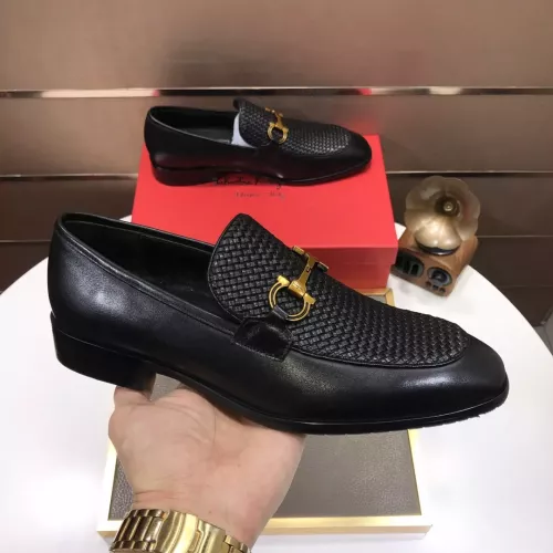 Replica Salvatore Ferragamo Leather Shoes For Men #1319148 $102.00 USD for Wholesale