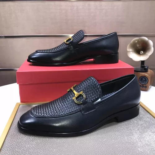 Replica Salvatore Ferragamo Leather Shoes For Men #1319148 $102.00 USD for Wholesale