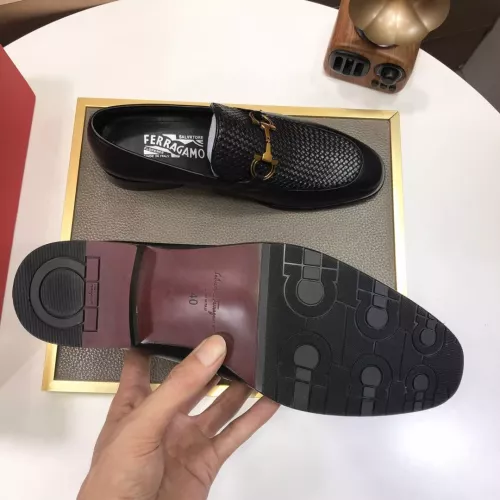 Replica Salvatore Ferragamo Leather Shoes For Men #1319148 $102.00 USD for Wholesale