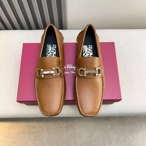 Replica Salvatore Ferragamo Leather Shoes For Men #1319303 $100.00 USD for Wholesale