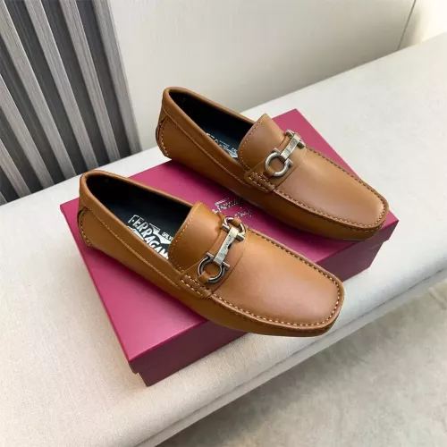 Replica Salvatore Ferragamo Leather Shoes For Men #1319303 $100.00 USD for Wholesale