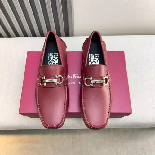 Replica Salvatore Ferragamo Leather Shoes For Men #1319304 $100.00 USD for Wholesale