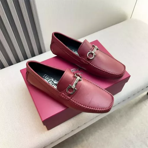 Replica Salvatore Ferragamo Leather Shoes For Men #1319304 $100.00 USD for Wholesale
