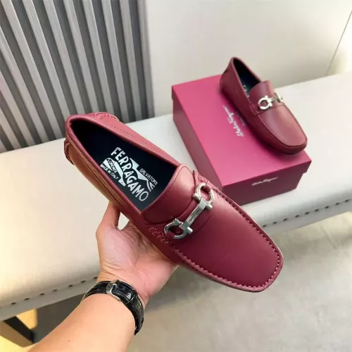 Replica Salvatore Ferragamo Leather Shoes For Men #1319304 $100.00 USD for Wholesale