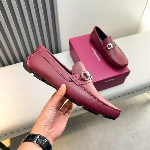 Replica Salvatore Ferragamo Leather Shoes For Men #1319304 $100.00 USD for Wholesale