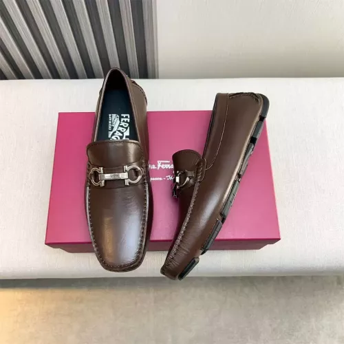 Wholesale Salvatore Ferragamo Leather Shoes For Men #1319305 $100.00 USD, Wholesale Quality Replica Salvatore Ferragamo Leather Shoes