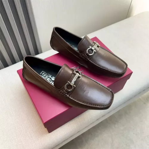 Replica Salvatore Ferragamo Leather Shoes For Men #1319305 $100.00 USD for Wholesale