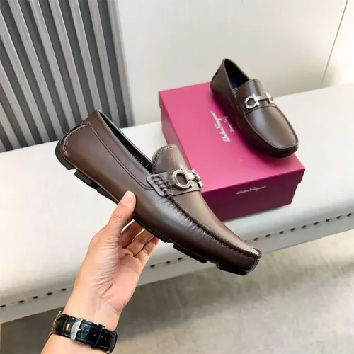 Replica Salvatore Ferragamo Leather Shoes For Men #1319305 $100.00 USD for Wholesale
