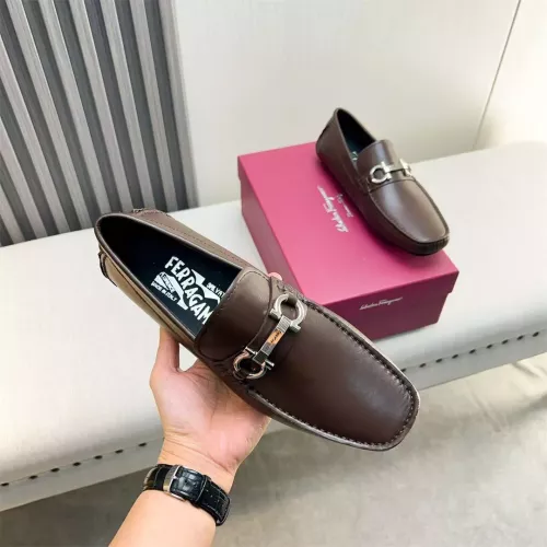 Replica Salvatore Ferragamo Leather Shoes For Men #1319305 $100.00 USD for Wholesale