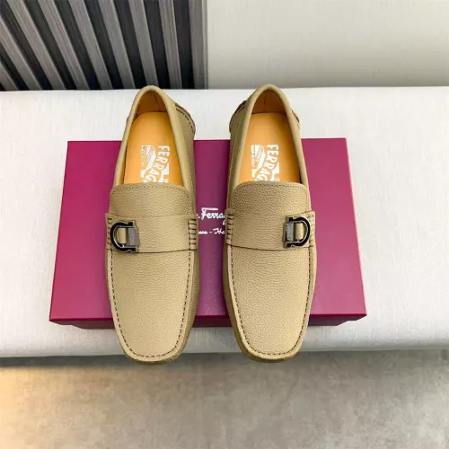 Replica Salvatore Ferragamo Leather Shoes For Men #1319308 $100.00 USD for Wholesale